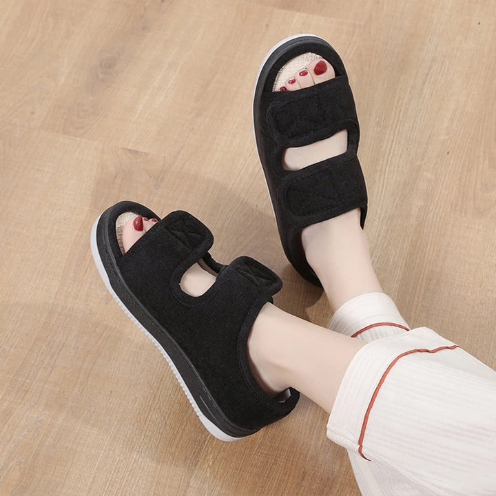Slip-resistant unisex sandals, perfect for diabetic, swollen feet; provides safety & therapeutic comfort.