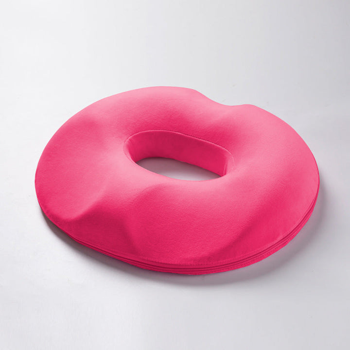 Supportive donut seat cushion for sciatic nerve pain, coccyx injury, and hemorrhoid discomfort. Unisex.