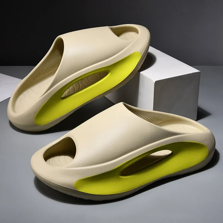 Lightweight unisex DRFT foam comfort slides, cushioned recovery sandals perfect for casual wear. Modern footwear.