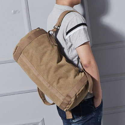 Unisex Durable Canvas Bucket Shoulder Bag