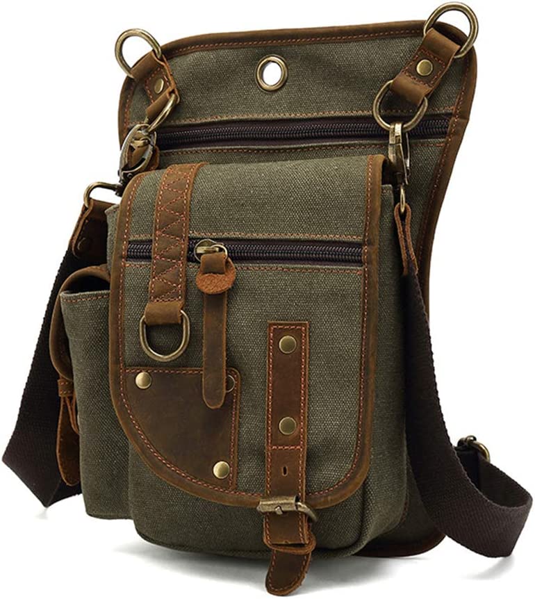 Unisex canvas tactical travel bag, a durable multi-pocket shoulder & crossbody solution for active lifestyles.