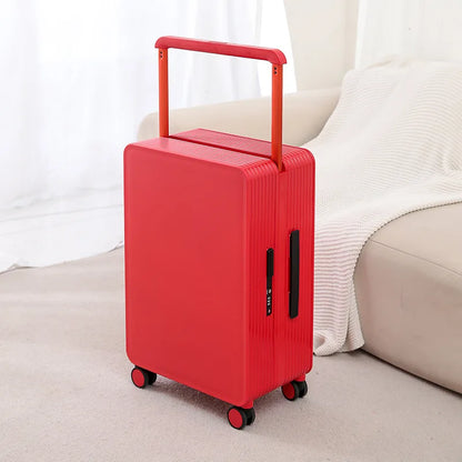 Versatile hard shell luggage, suitable for carry-on or checked trips, with durable spinner wheels.