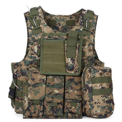 Unisex Tactical Plate Carrier Vest, full range of motion demonstrated, ideal for airsoft