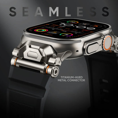 Smartwatch with comfortable silicone band on wrist, perfect for durable daily wear.