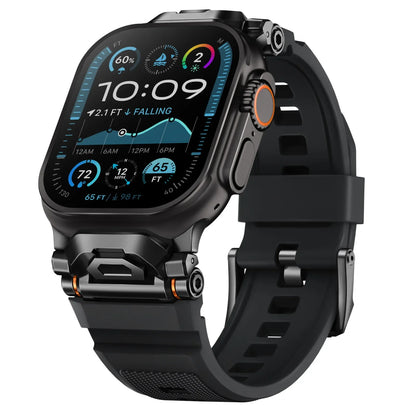 Comfortable silicone strap for smartwatches, flexible & durable unisex watchband.