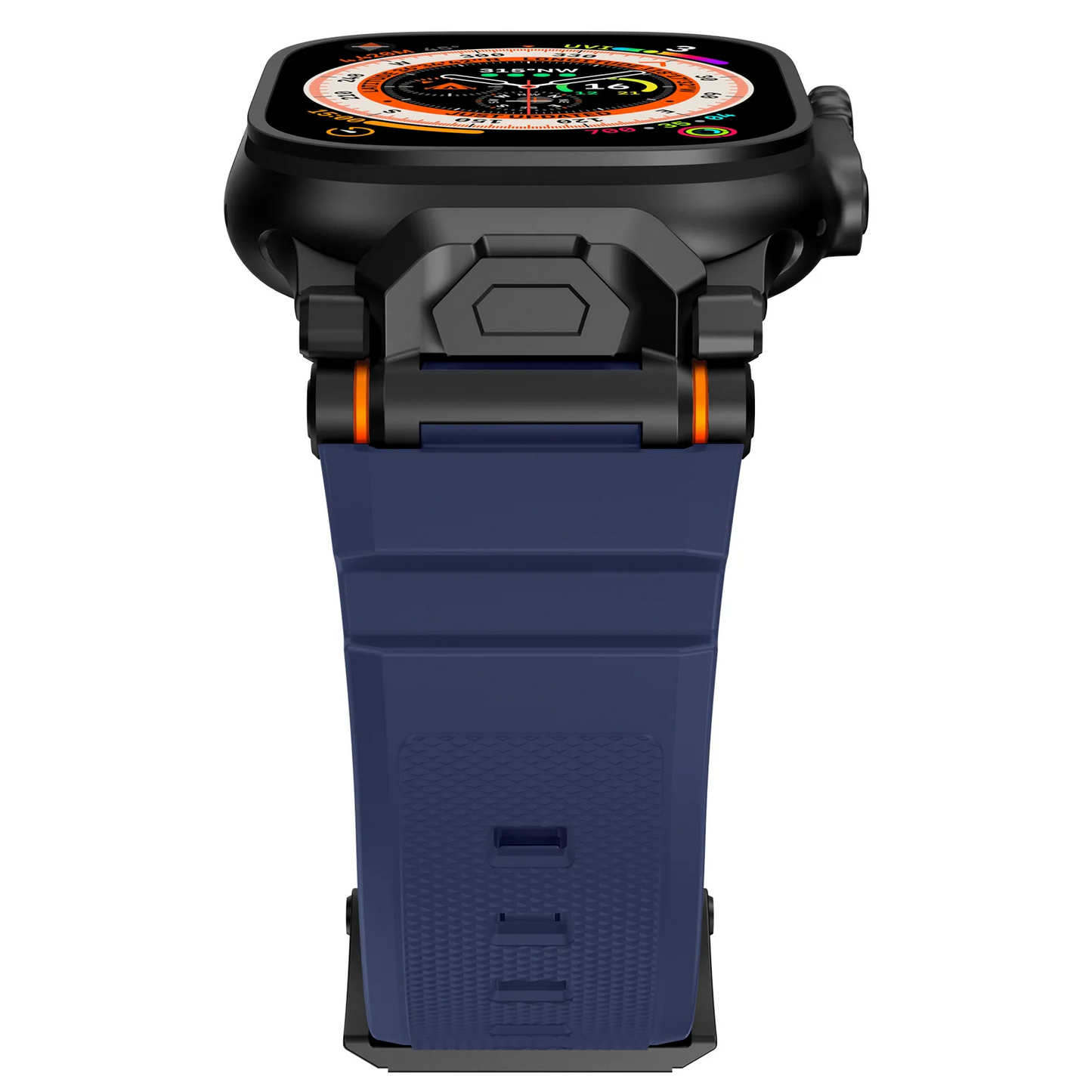 Everyday durable silicone smartwatch band, comfortable unisex design & watch accessory.
