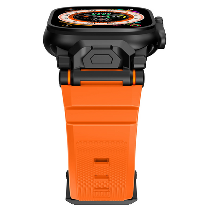 Adjustable unisex silicone smartwatch band, secure & comfortable quick release fit.