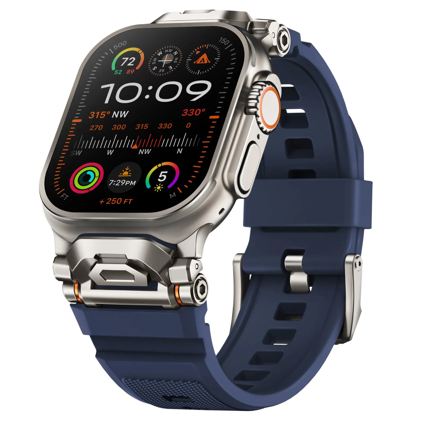Rugged quick release smartwatch band, durable silicone for active lifestyles & sport.