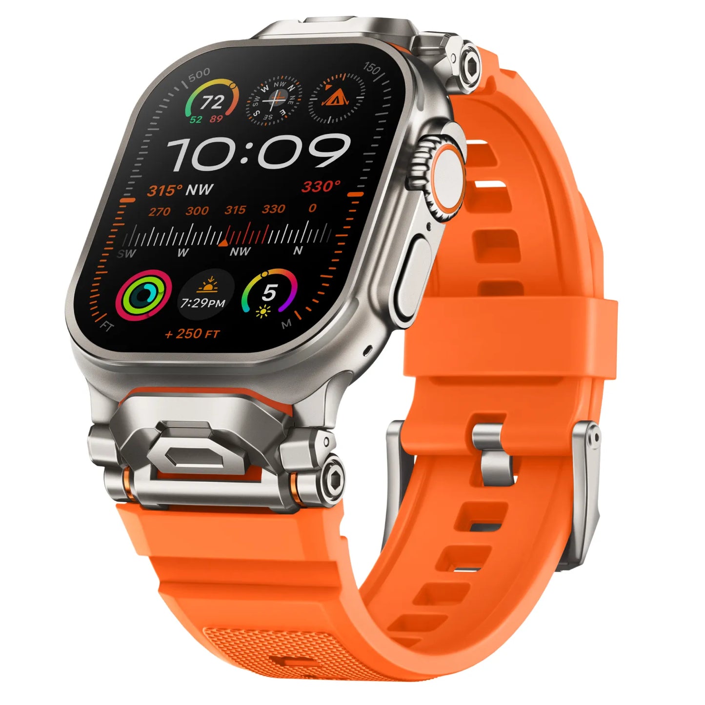 Green unisex smartwatch band, durable silicone for active wear & comfort.