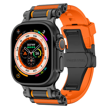Premium quick release silicone band, enhancing your Apple Watch experience.