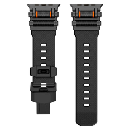 Sporty Apple Watch silicone strap, designed for active and stylish users.
