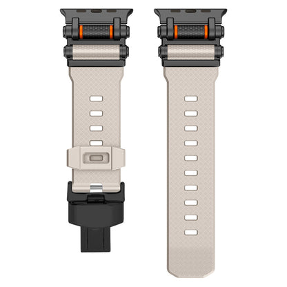 Soft silicone Apple Watch sport band, offering both durability and flexibility.