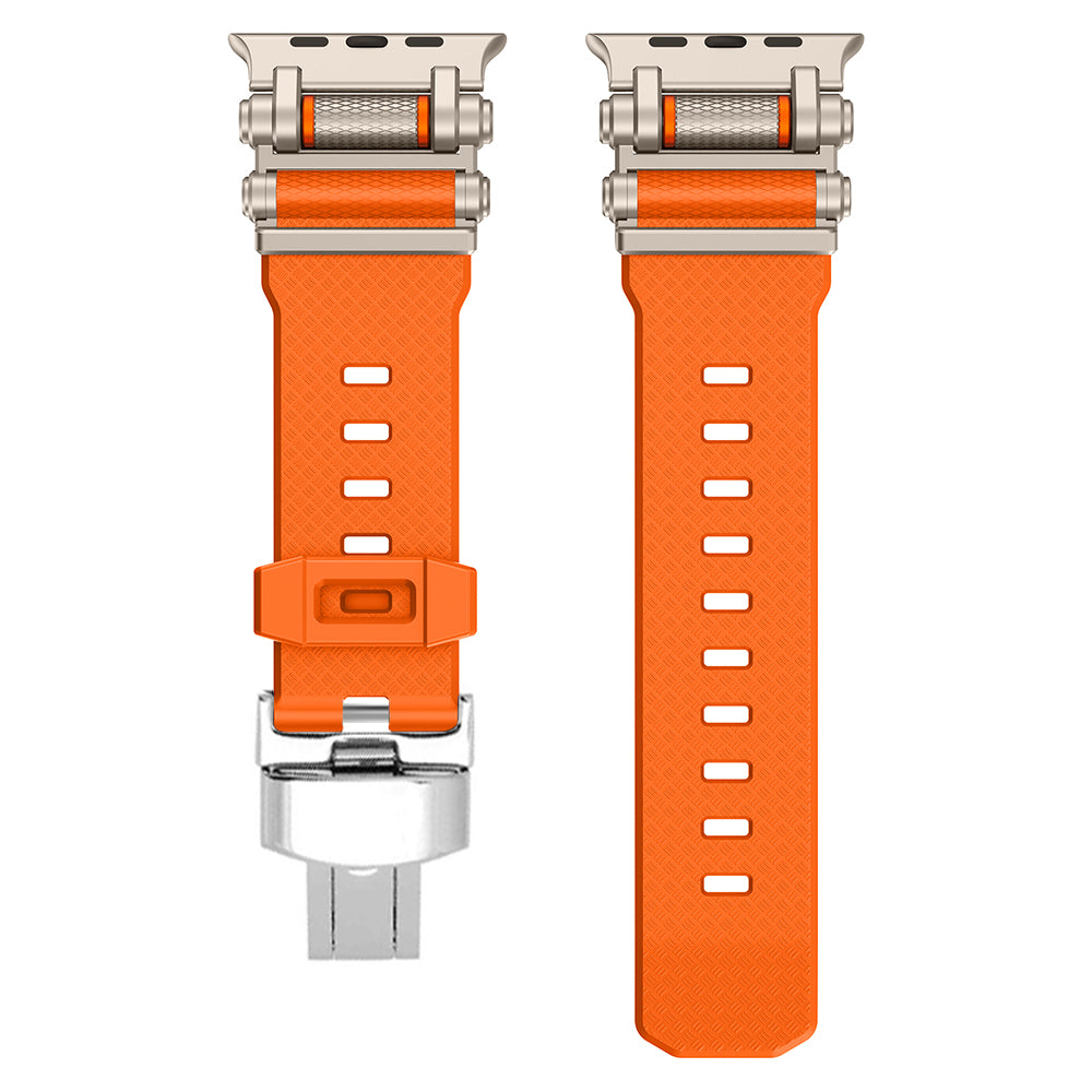 Versatile unisex silicone Apple Watch wristband, suitable for any occasion.