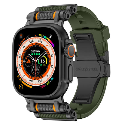 Unisex Apple Watch sport band, strong silicone material with secure fit.