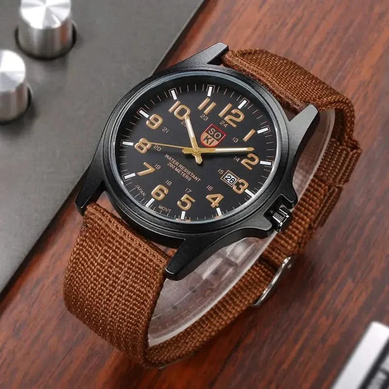 Unisex Durable Sport Watch, adventure-ready timepiece with water resistance for outdoor activities.