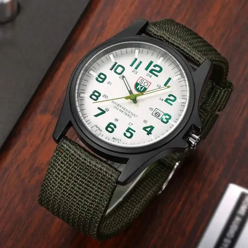 Water-resistant sport watch submerged slightly, emphasizing its durability for aquatic adventures.
