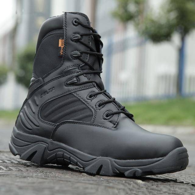 Unisex durable winter tracking boots with strong grip, ready for snow and ice on outdoor expeditions.