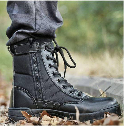 High-top unisex winter boots, offering ankle support and durability for adventurous hiking and tracking.