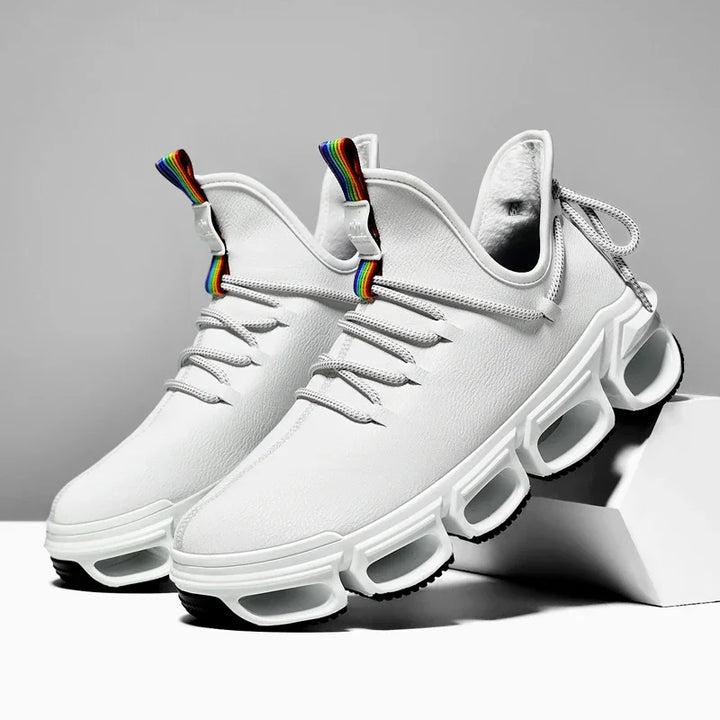Lightweight textured Unisex Dynamic Performance Sneakers, front view, for comfort & casual wear.