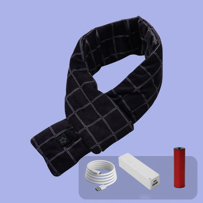 Comfortable unisex heated scarf, perfect for winter warmth. A stylish thermal neck warmer.