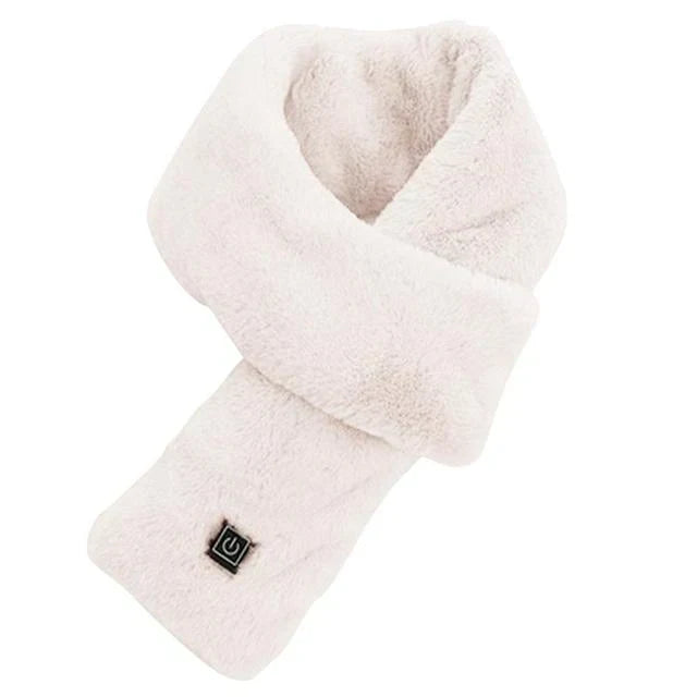Electric scarf control panel. Easy-to-use button to adjust heating levels for ultimate winter warmth.