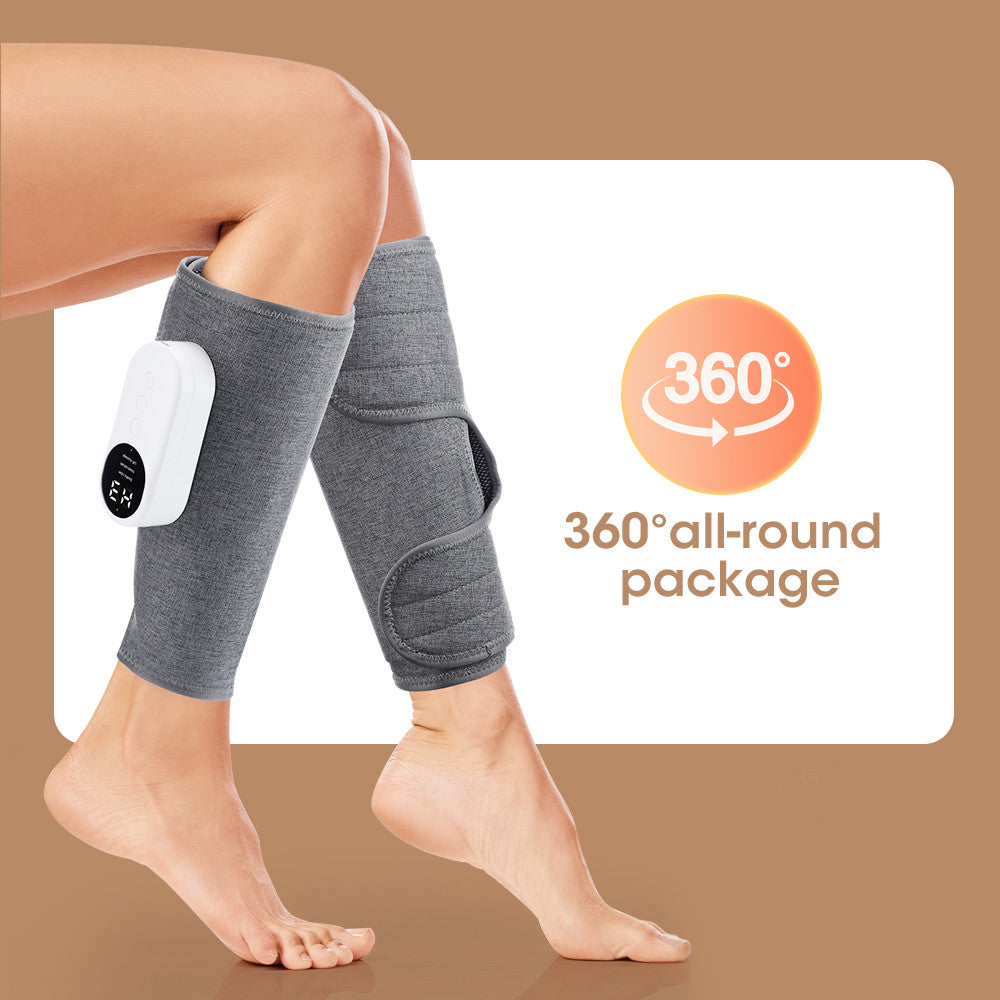 Air compression leg massager for enhanced blood circulation, muscle recovery, and pain relief in legs.