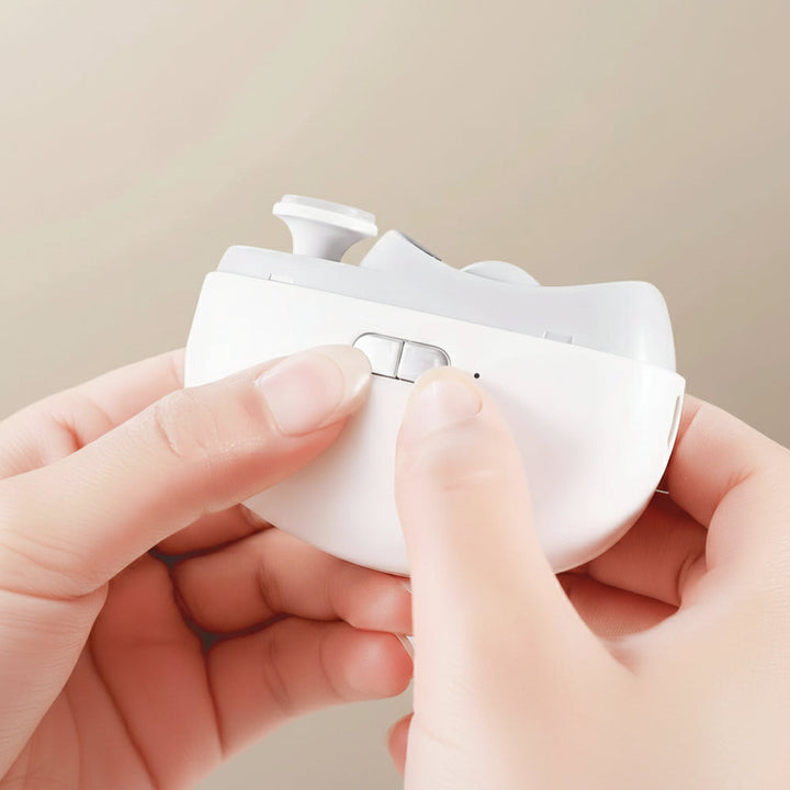 Easy-to-use electric nail device for quick at-home manicures. Unisex grooming tool for all your nailcare needs.