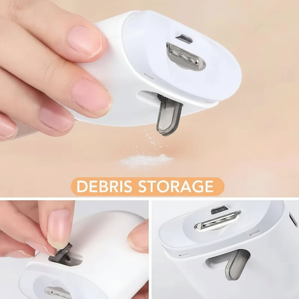 Powerful electric nail file & buffer for efficient home nailcare. Unisex grooming device for salon-quality results.
