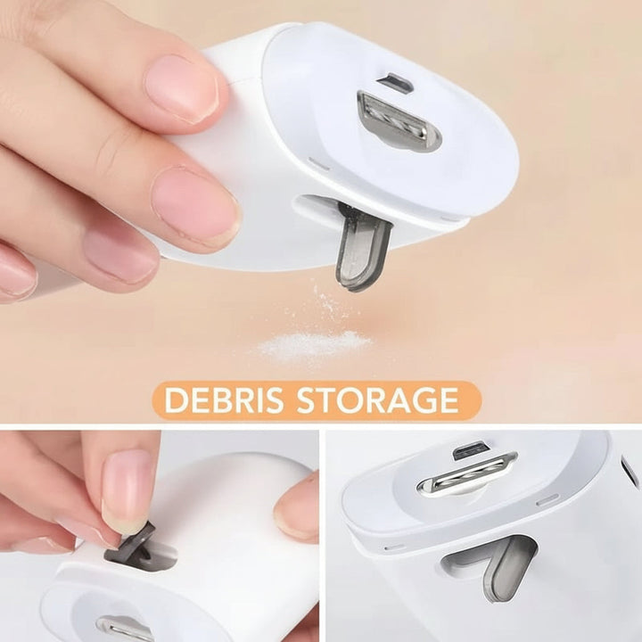 Powerful electric nail file & buffer for efficient home nailcare. Unisex grooming device for salon-quality results.