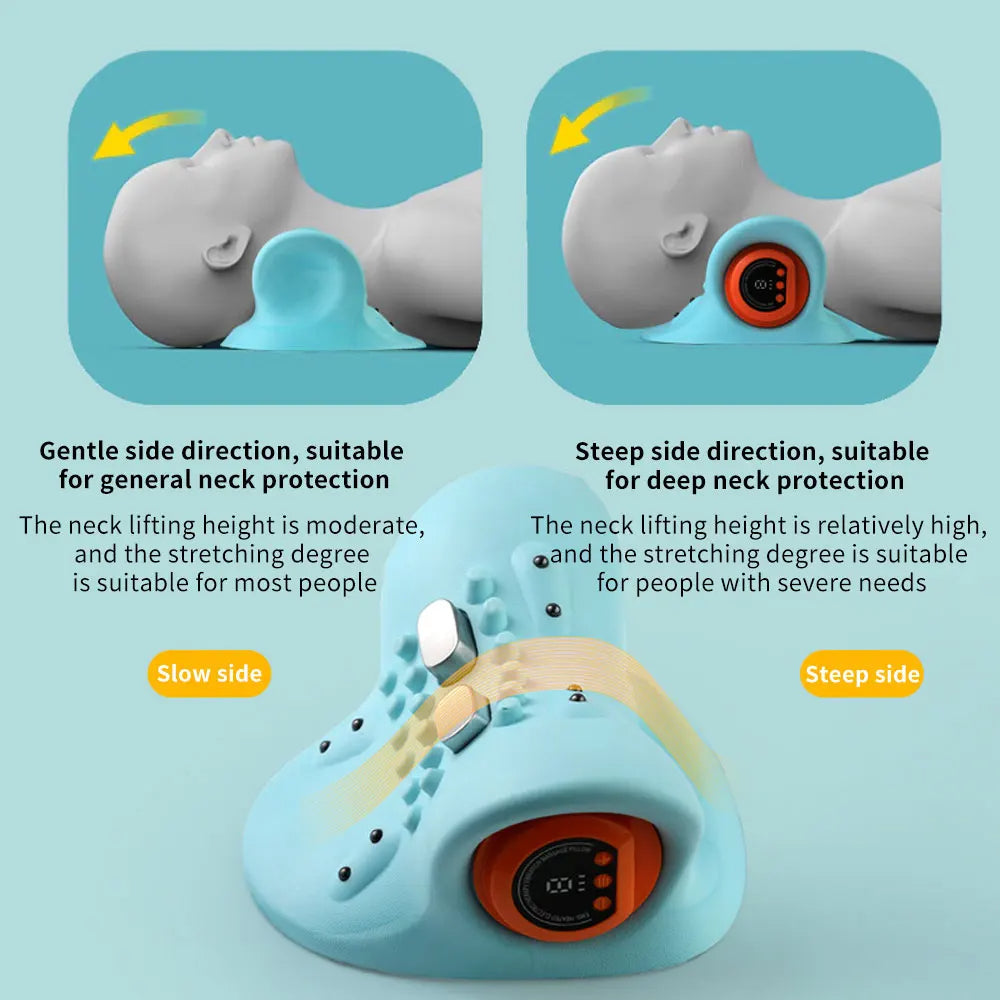 Portable electric neck massager providing effective neck pain relief, muscle relaxation & stress reduction.