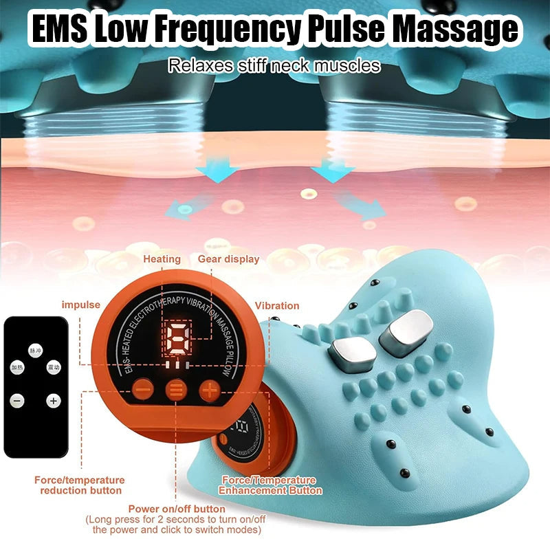Compact, portable electric neck massager for on-the-go neck pain relief, muscle relaxation & physical therapy.