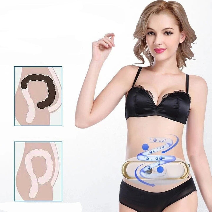 Electric waist massager targeting belly fat for men & women. Vibrating slimming belt for effective fat burn & body shaping.