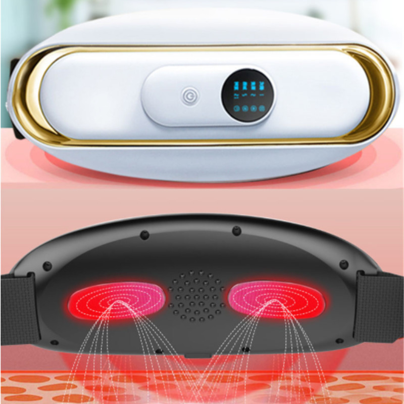Portable electric waist massager for fitness & wellness. Rechargeable slimming belt provides vibration massage anywhere.