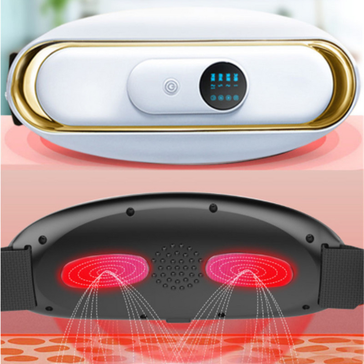 Portable electric waist massager for fitness & wellness. Rechargeable slimming belt provides vibration massage anywhere.