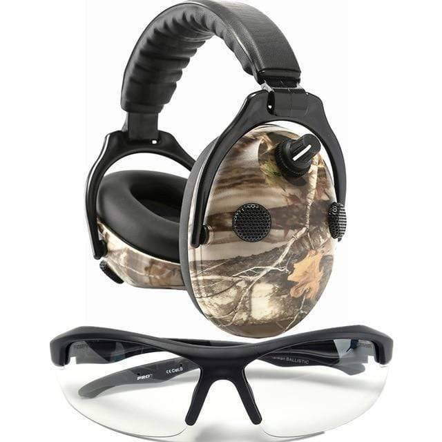 Detail of the volume control knob on the electronic shooting earmuffs for sound amplification