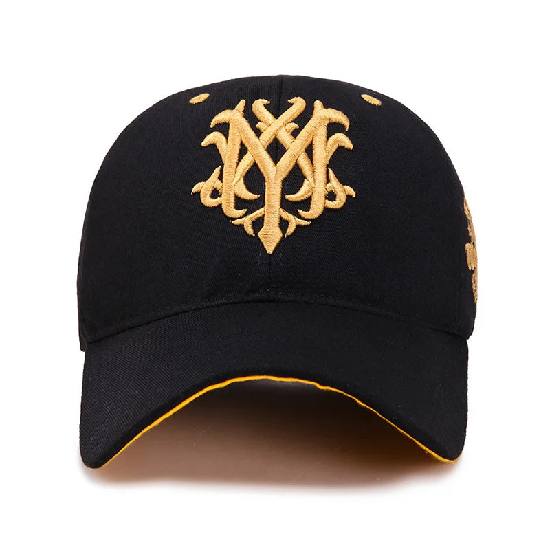 Colorful unisex baseball cap with detailed embroidery, comfortable cotton, adjustable fit for everyday.
