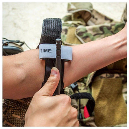Combat-ready tactical tourniquet, essential first aid for severe injuries and emergency preparedness.