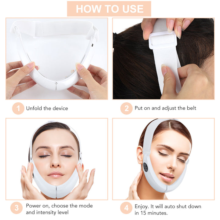 EMS chin & face sculptor with LED light for firming skin and reducing double chin.