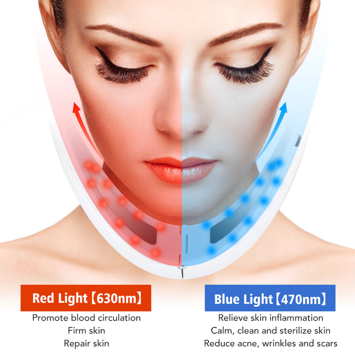 Handheld EMS & LED beauty tool for effective face lifting, skin tightening, and anti-aging.