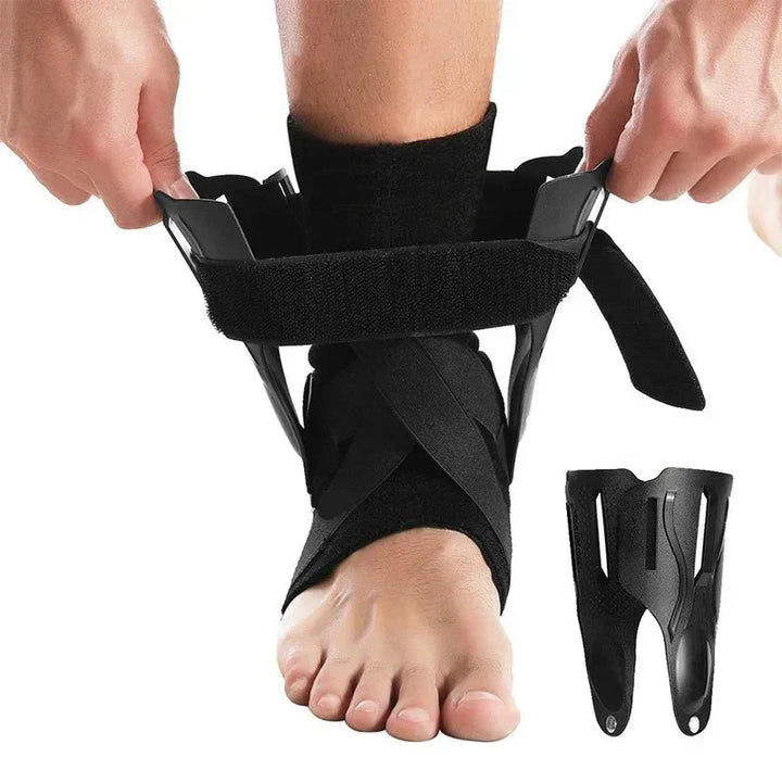 Breathable unisex ankle support with ergonomic design & double stabilizers for active use.