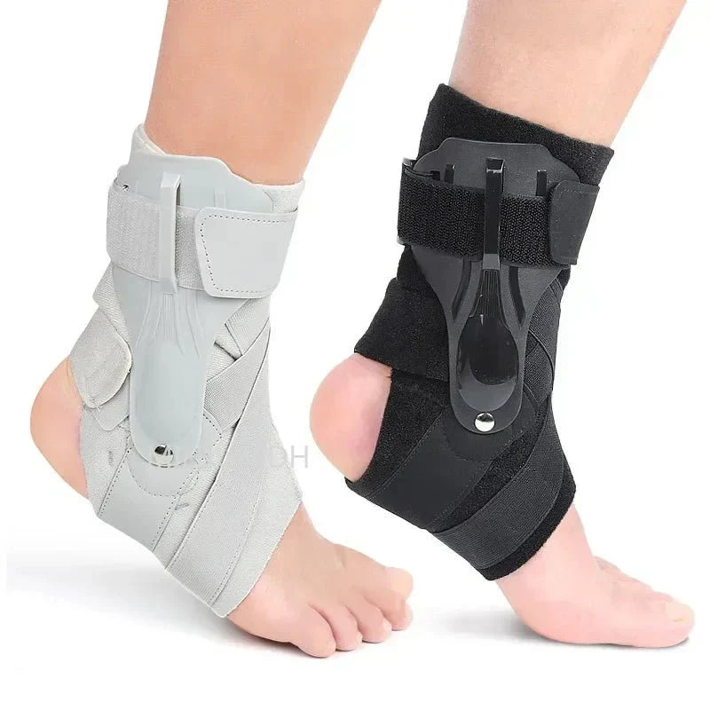 Athletic recovery ankle support. Ergonomic design & double stabilizers for pain relief & stability.