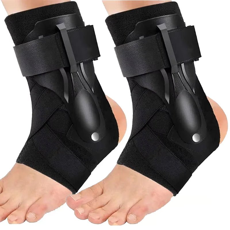 Secure your ankle with ergonomic support. Double stabilizers for joint stability in sports & active recovery.