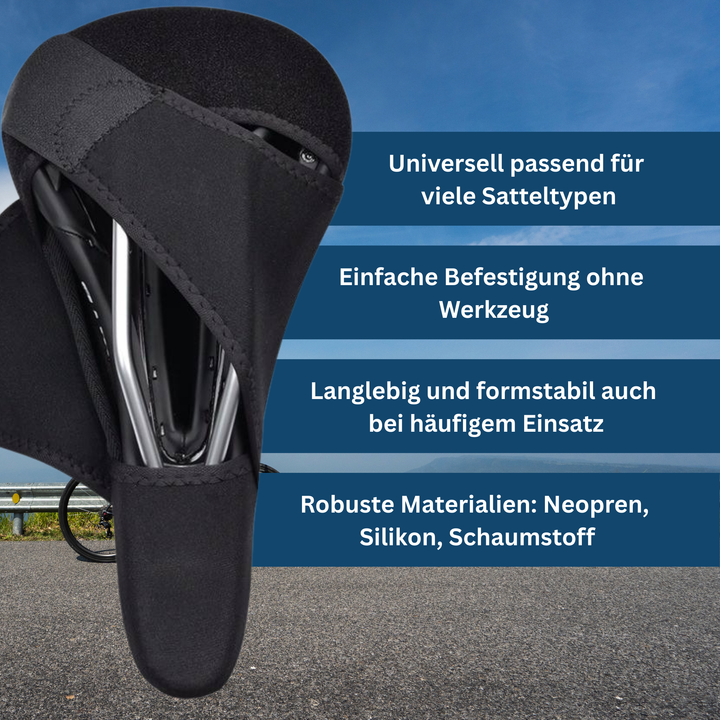 Unisex bike saddle cover, engineered for ergonomic support and shock absorption.