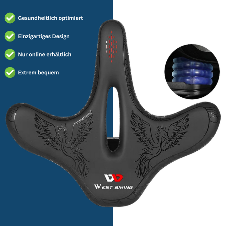 Comfort cycling seat, ergonomic design, perfect for long-distance mountain biking