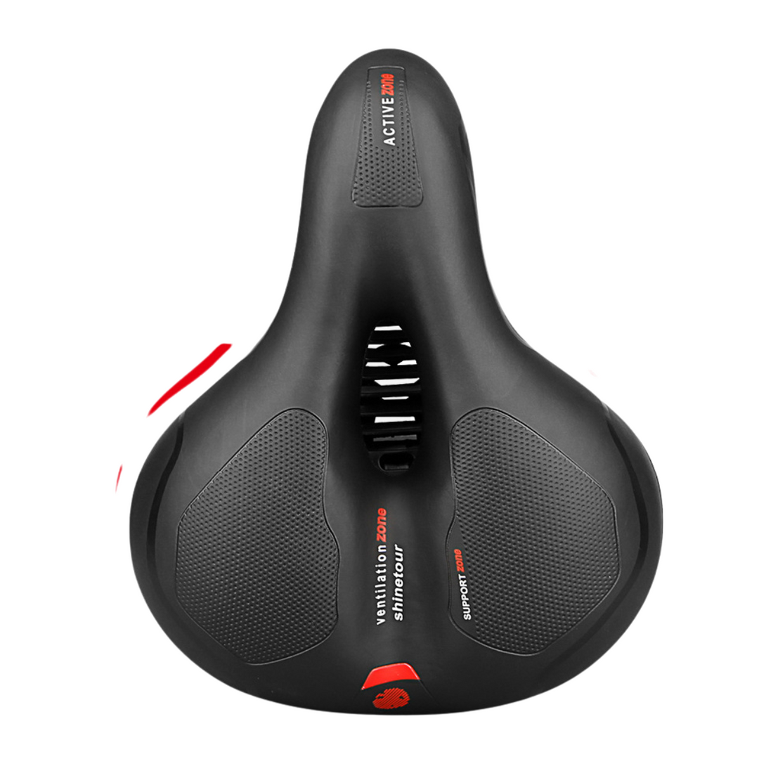 Comfort bike saddle, ergonomic and unisex, ideal for various cycling styles