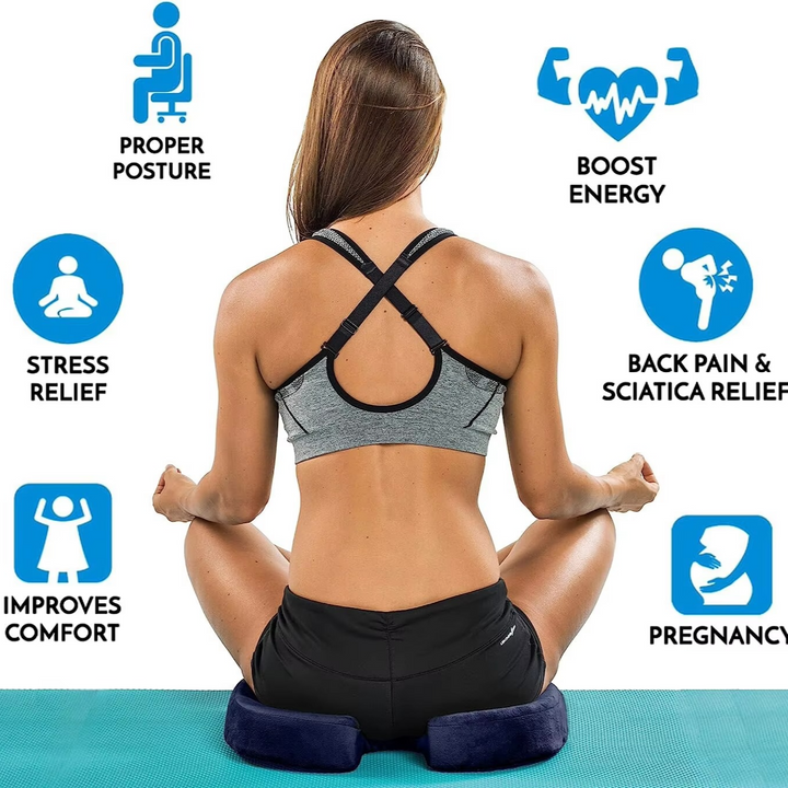 Pain relief gel memory foam seat cushion. Perfect for office chair, car seat, or home office.