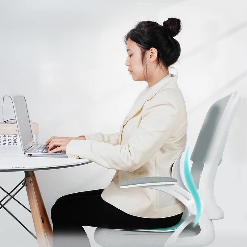 Unisex ergonomic lumbar cushion for car seats and office chairs, offering versatile back support and chronic pain relief.