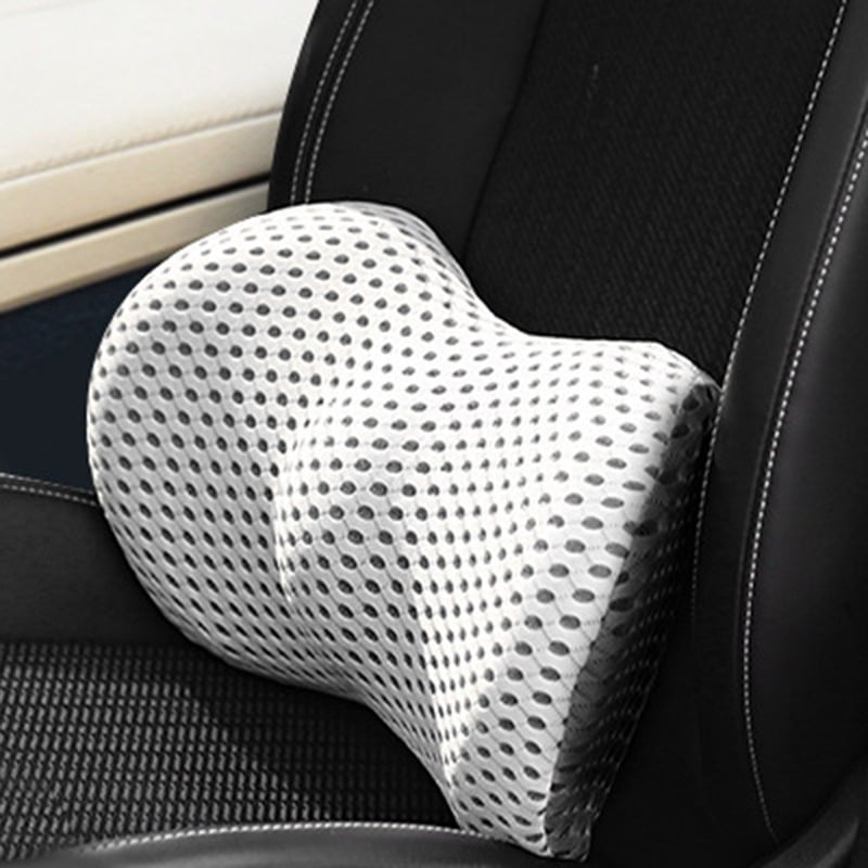 Comfortable lumbar support cushion for car seats & office chairs. Ergonomic design for back pain relief.