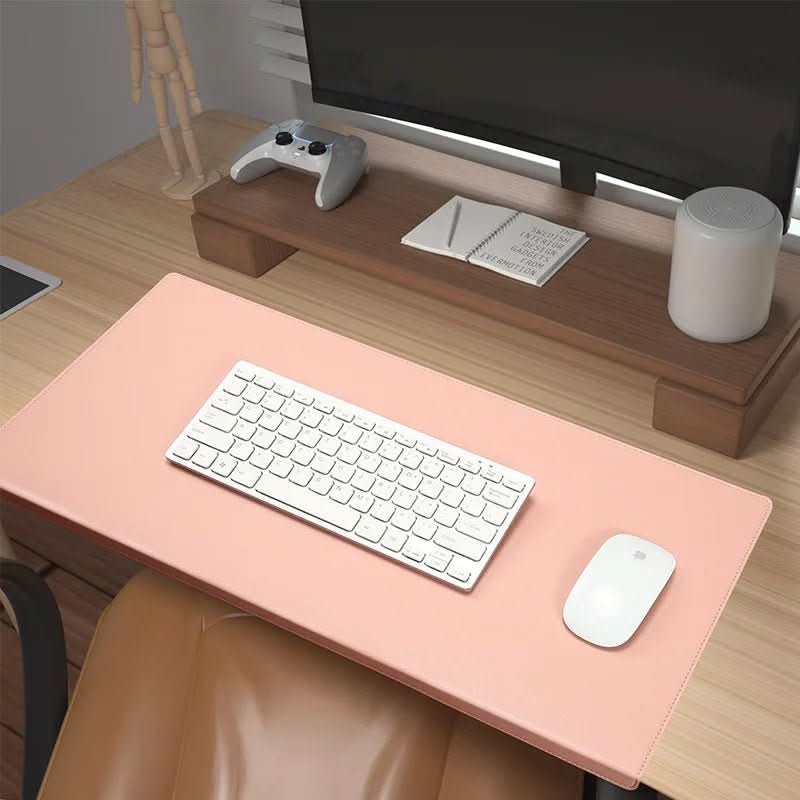 Unisex ergonomic PU leather desk mat with wrist support. Ideal for professional office, home office, or gaming setups.