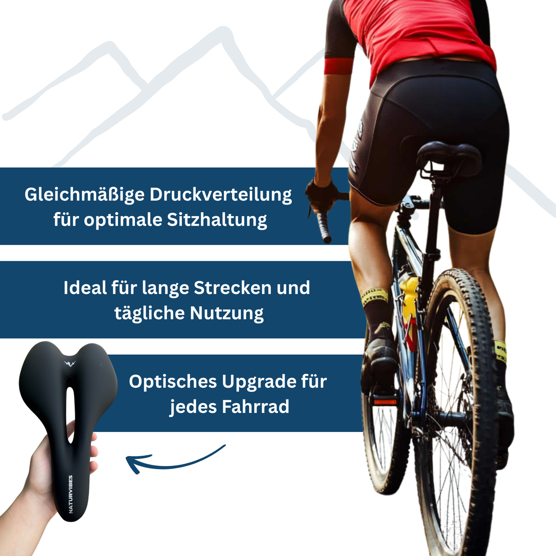 Unisex cycling cushion, ergonomic design, suitable for various bikes, emphasizing comfort and sport performance